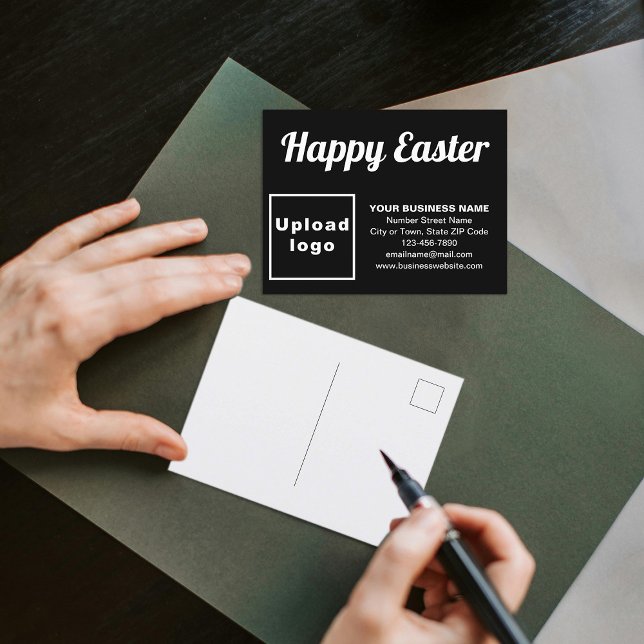 Business Easter Black Holiday Postcard (Business Easter black holiday postcard)