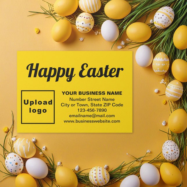 Business Easter Greeting on Yellow Enclosure Card (Business Easter greeting on yellow enclosure card)