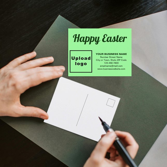 Business Easter Light Green Holiday Postcard (Business Easter light green holiday postcard)