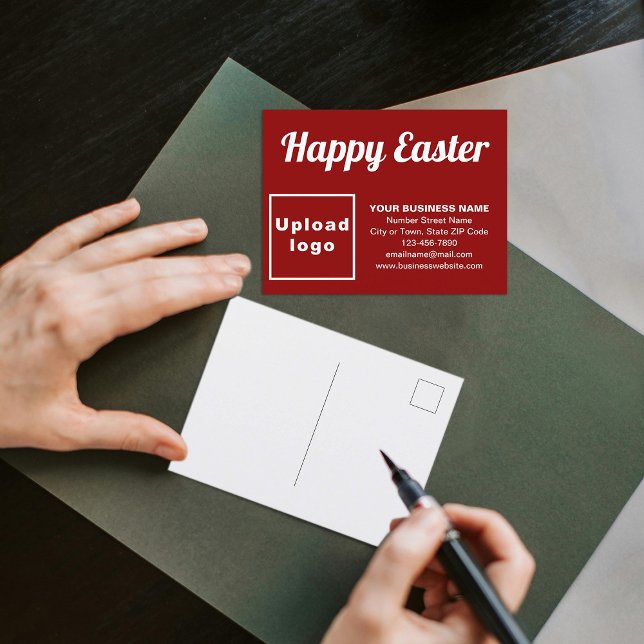 Business Easter Red Holiday Postcard (Business Easter red holiday postcard)