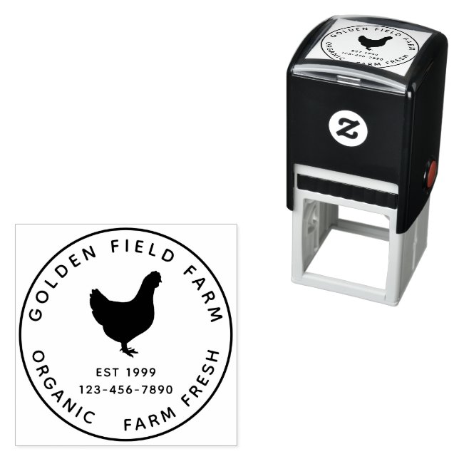 Business Eggs Simple Minimalist Brand Promo Carton Self-inking Stamp (In Situ)