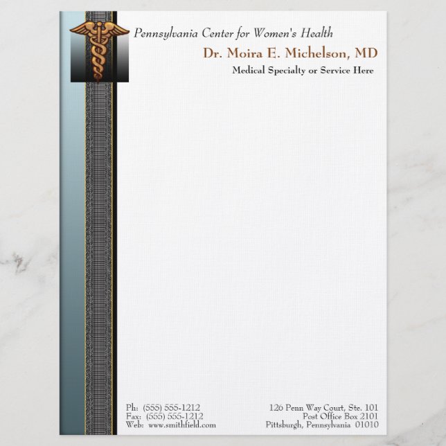 Business Elegance Physician Letterhead (Front)
