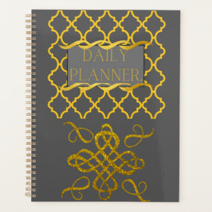 Business elegant Black gold Daily planner