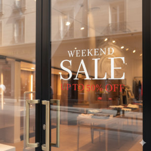 Business Elegant Minimal White & Red   Store Sale 