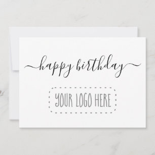 Business Employee Happy Birthday Card - Add Logo