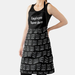 Business Employee Name and Your Logo Here Template Apron