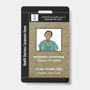 Business Employee Photo Name Logo Custom ID Badge