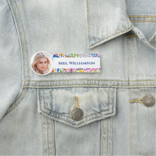 Business Employee Volunteer Teacher Photo Name Tag