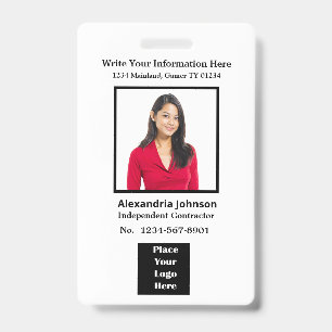 Business Employees Logo ID Identification Card Badge