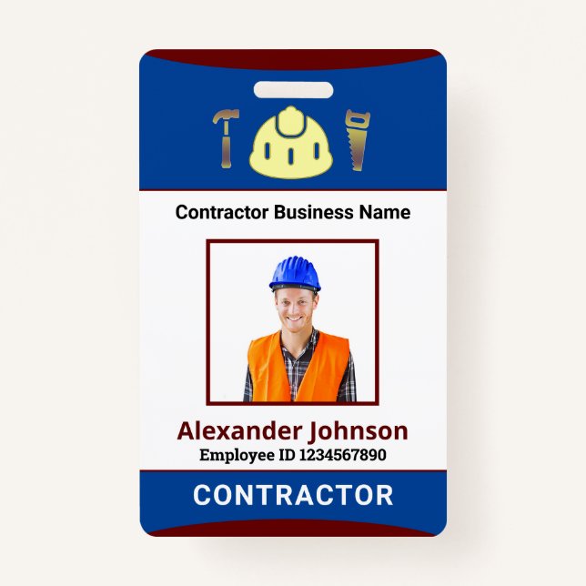 Business Employees Logo ID Identification Card ID Badge (Front)