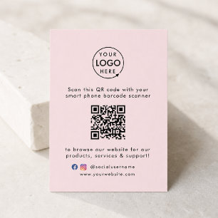 Business Enclosure Card QR Code Insert Handout