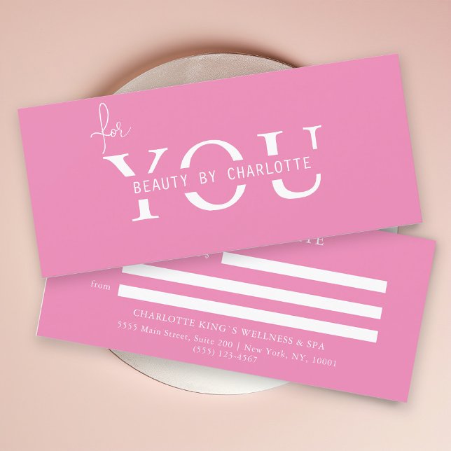 BUSINESS ENTITY CERTIFICATE (Personalized, BUSINESS GIFT CERTIFICATE! Pink & White, modern, minimal with a luxury touch.
)