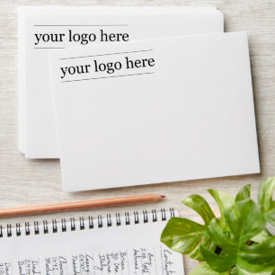 Business Envelope, Add Wide Logo & Return Address Envelope