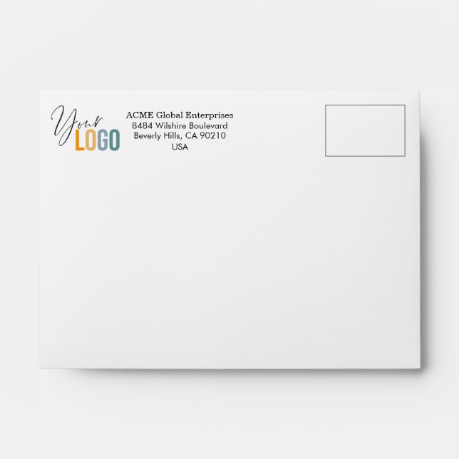 Business Envelope With Your Logo (Front)