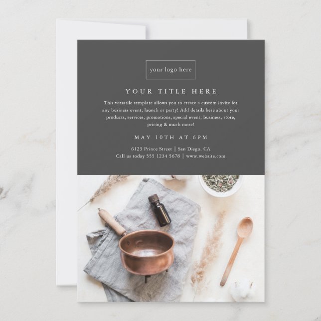 Business Event Minimalist Professional Photo Invitation (Front)
