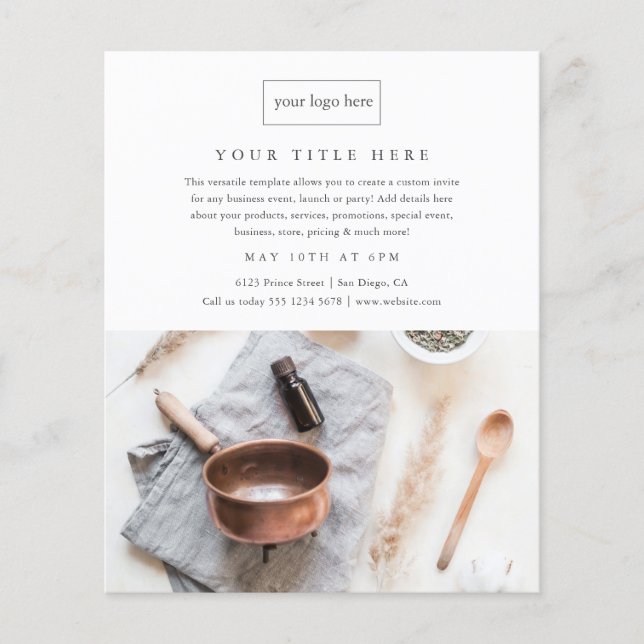 Business Event Promo Minimalist Professional Photo (Front)