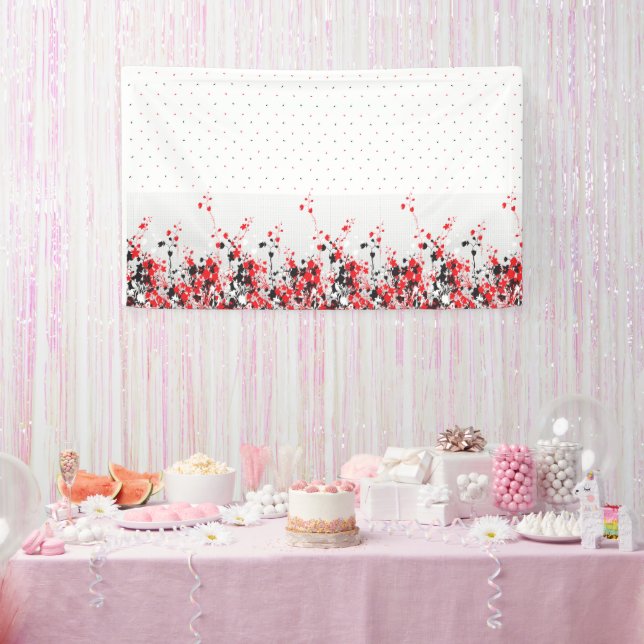 Business Floral Banner | Custom Event Sign (Party)