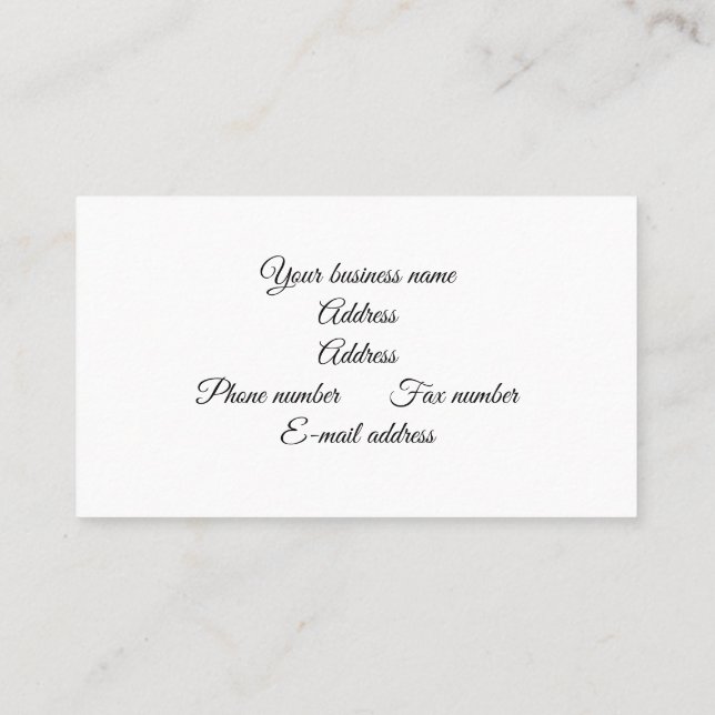 Business football card (Back)