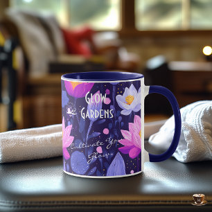 Business for Glow Gardens - Purple Lotus & Floral Mug