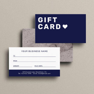 Business Gift Card | Elegant Navy Blue