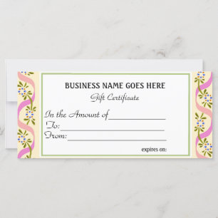 Business Gift Certificate  