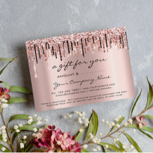 Business Gift Certificate Beauty Modern Rose Drips