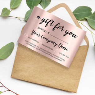 Business Gift Certificate Body Sculpting Drip Logo