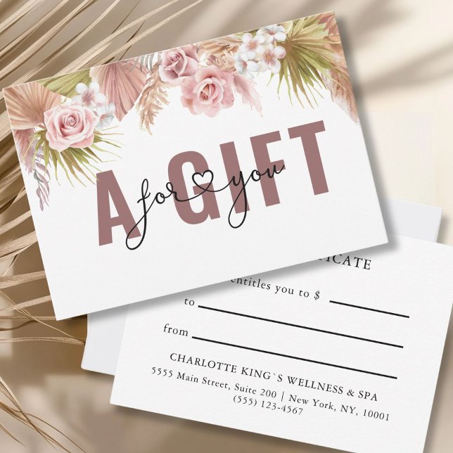 BUSINESS GIFT CERTIFICATE | BOHO (BUSINESS GIFT CERTIFICATE | BOHO)