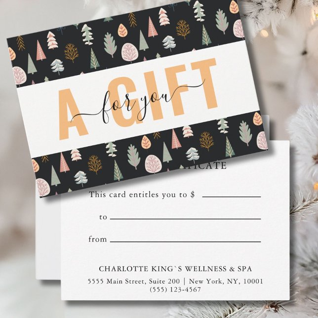 BUSINESS GIFT CERTIFICATE | Christmas| Winter Tree (BUSINESS GIFT CERTIFICATE | Christmas| Winter Tree)