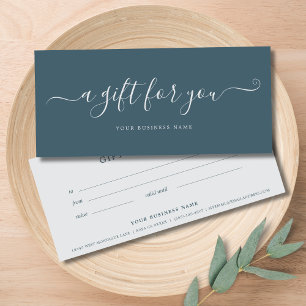 Business Gift Certificate Elegant Simple