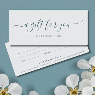 Business Gift Certificate Elegant Simple