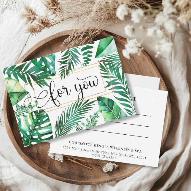 BUSINESS GIFT CERTIFICATE for you (BUSINESS GIFT CERTIFICATE for you.Palm, Leafy.)