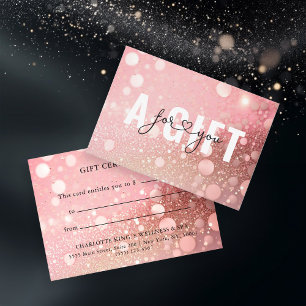 BUSINESS GIFT CERTIFICATE   GLITTER
