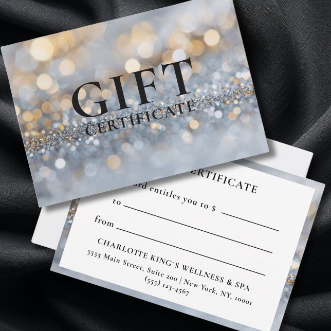 BUSINESS GIFT CERTIFICATE | GLITTER | (SALON BUSINESS GIFT CERTIFICATE | GLITTER |)