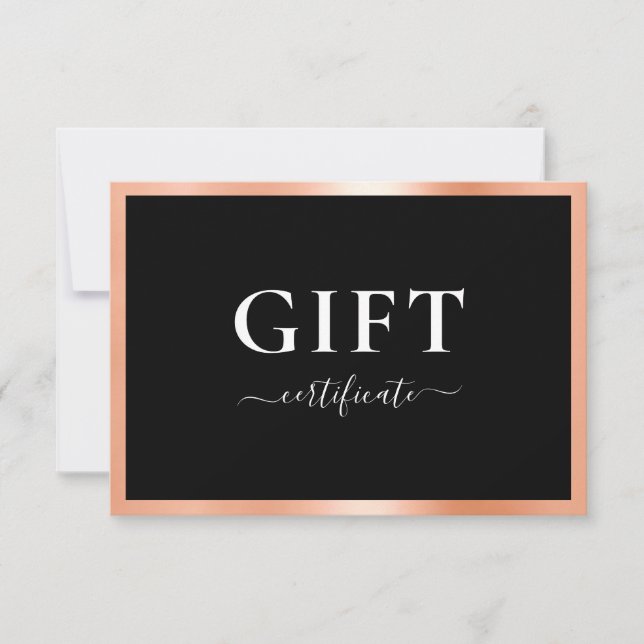 BUSINESS GIFT CERTIFICATE | Modern | (Front)