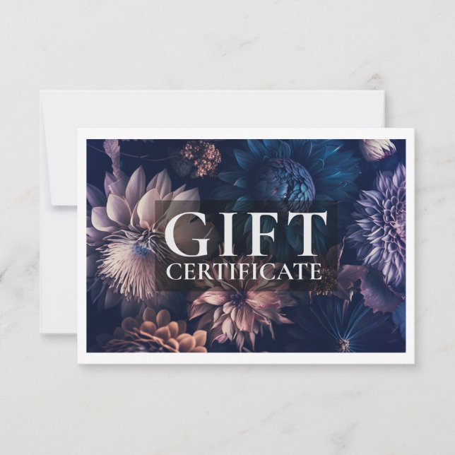 BUSINESS GIFT CERTIFICATE | Modern | Floral |  (Front)