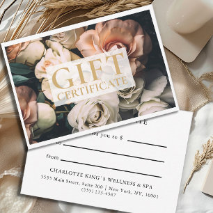BUSINESS GIFT CERTIFICATE Modern Floral