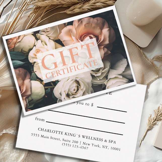 BUSINESS GIFT CERTIFICATE | Modern | Floral |  (Creator Uploaded)