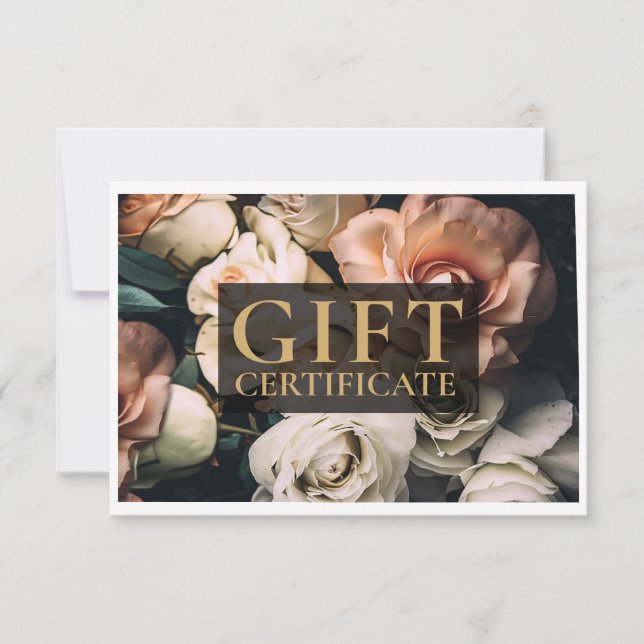 BUSINESS GIFT CERTIFICATE | Modern | Floral |  (Front)