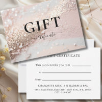 BUSINESS GIFT CERTIFICATE | Modern | Glitter