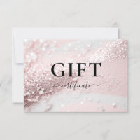 BUSINESS GIFT CERTIFICATE | Modern | Glitter