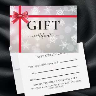 BUSINESS GIFT CERTIFICATE Modern Ribbon