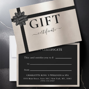 BUSINESS GIFT CERTIFICATE   Modern   Ribbon