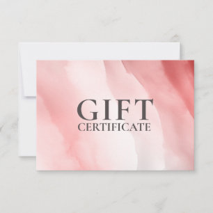 BUSINESS GIFT CERTIFICATE Modern Watercolor