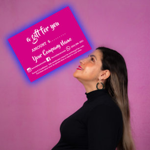 Business Gift Certificate Online Shop Pink Berry