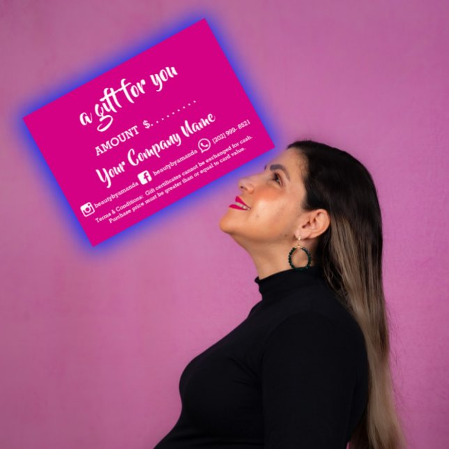 Business Gift Certificate Online Shop Pink Berry  (Business Gift Certificate Online Shop Pink Berry)