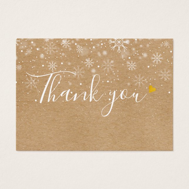 Business Gift Certificate Rustic Kraft Thank You (Front)
