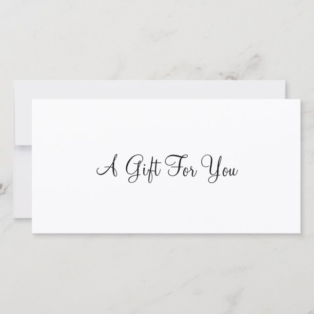 Business Gift Certificate Simple Script (Front)