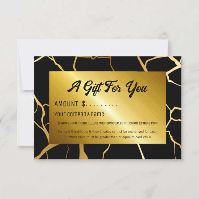 Business Gift Certificate Simply Modern Social (Front)
