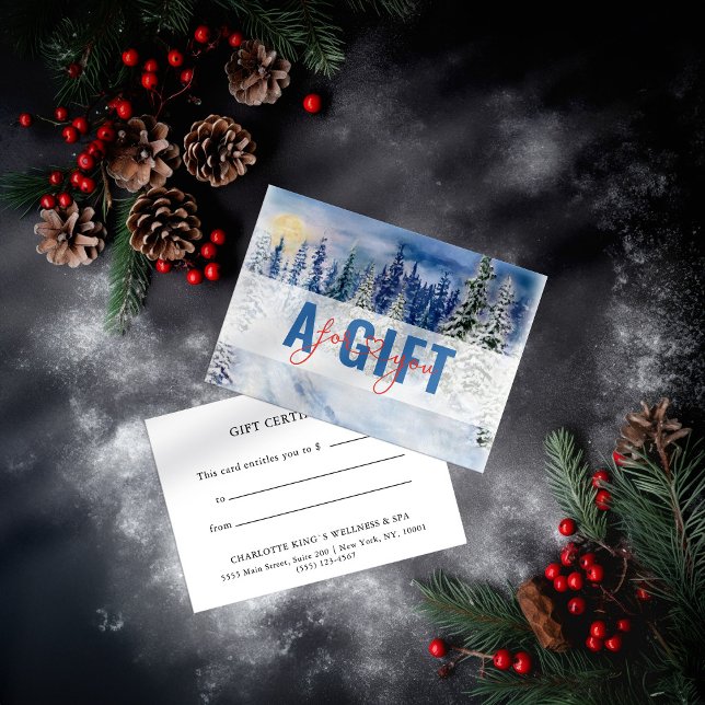 BUSINESS GIFT CERTIFICATE | Winter Snow Landscape (Creator Uploaded)